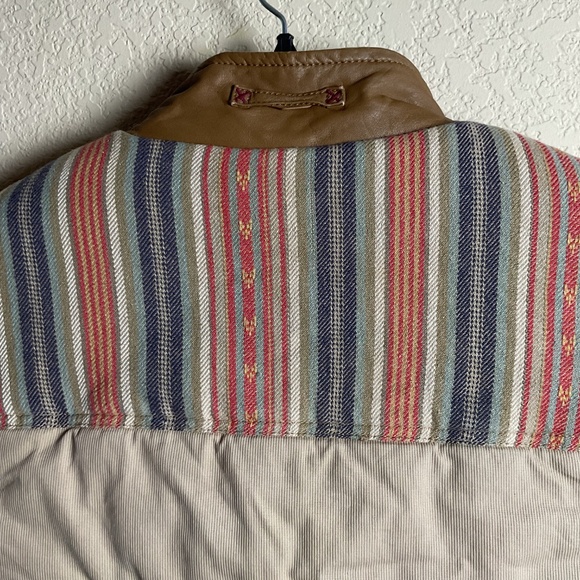 The Territory Ahead Mens Small Tan Quilted‎ Puff Southwestern Print Vest Cotton - Picture 6 of 6